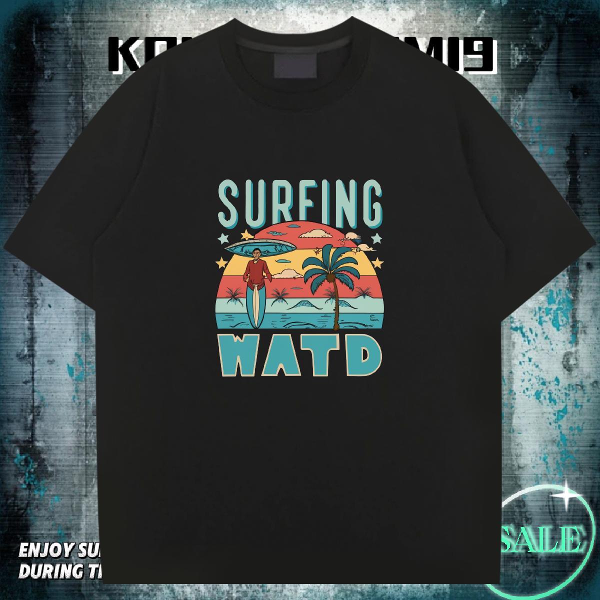 Cool Tshirt for Man Woman 230g Cotton Anime Printing Street beach Customized Print Breathable 2024 T Shirts Men Polos