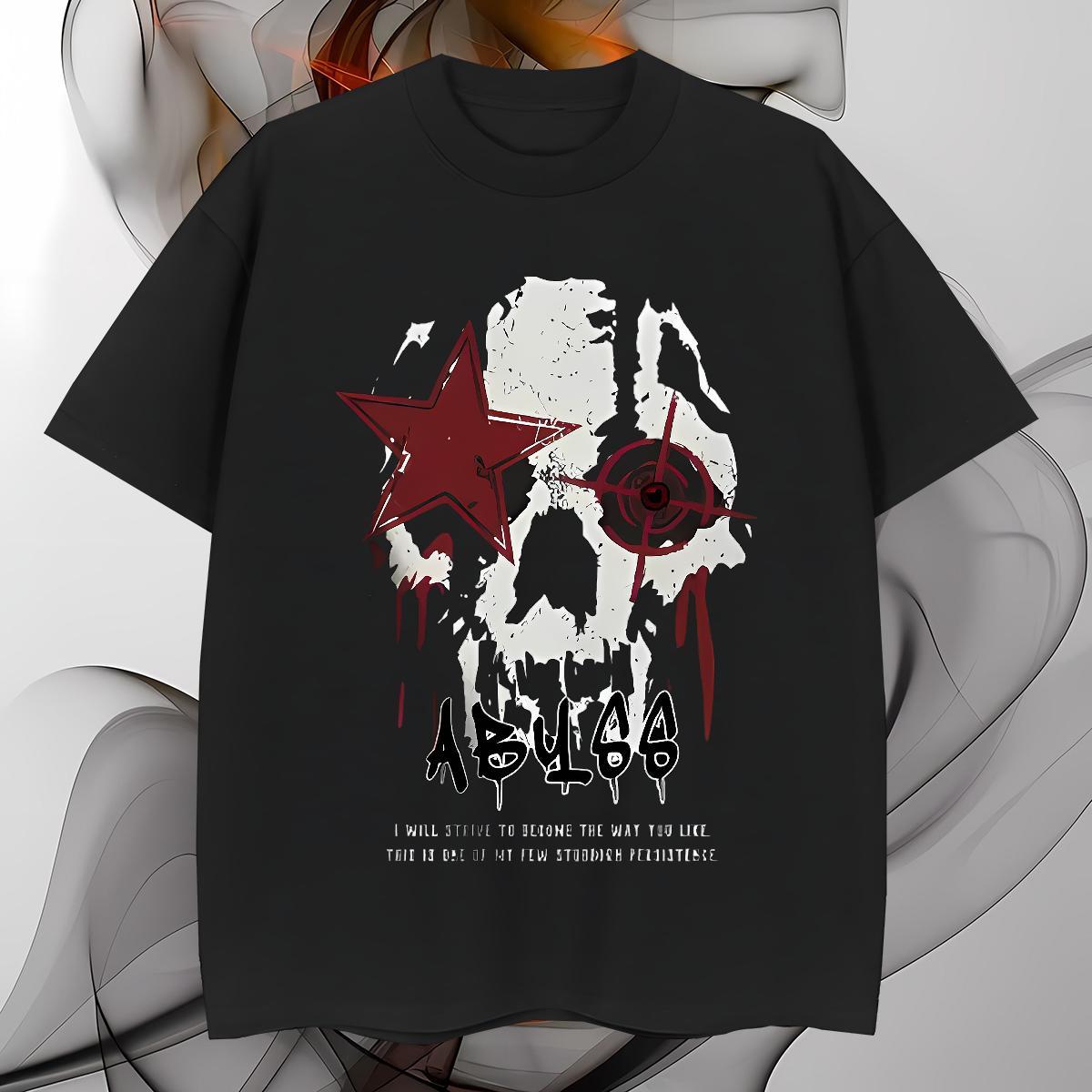 New Designer T-Shirts 230g 100% Cotton halloween Anime Printing Street Wear O-Neck Short Sleeve Cool Men Clothes T-Shirt DIY
