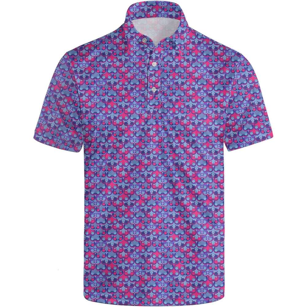 Fashion Mens Polo shirt for Men Funny Print Short Sleeve Shirts Performance Golf Polos shirts tshirt Casual tops summer clothes Short sleeve Free ship