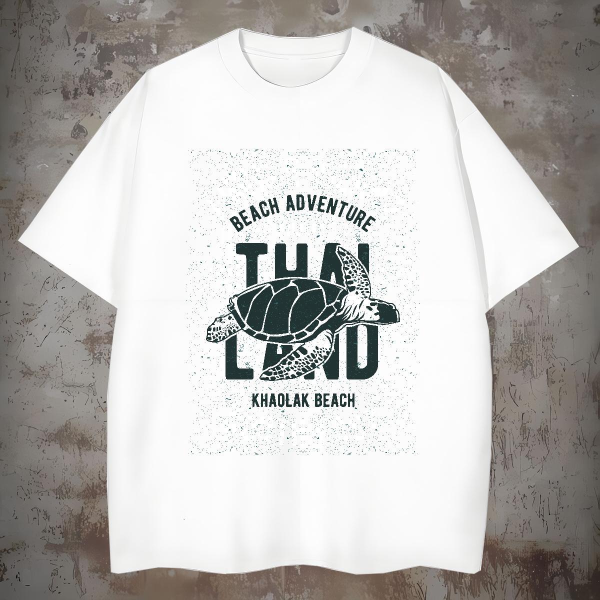 Man T Shirts 230g Cotton Spring Summer Breathable Crew Neck Cartoon Print Men Clothes T-Shirt DIY Customized Brand Tops Shirt