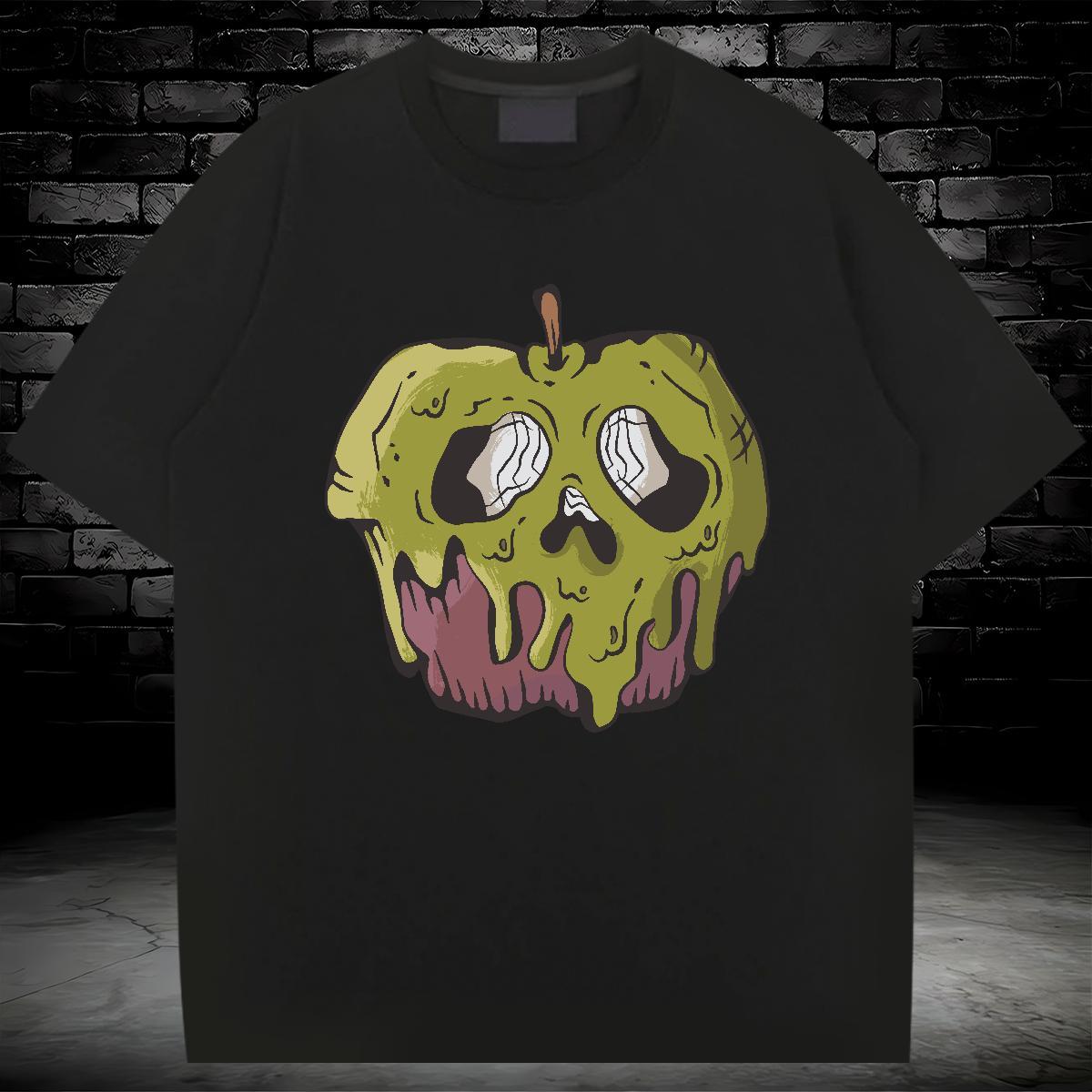 T shirt 230g 100% Cotton rot apple Street Wear Round Neck Short Sleeve DIY Printed Men Tees New TOP Quality Clothes