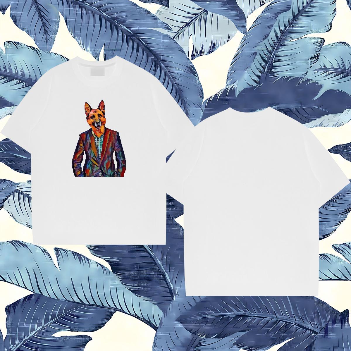 Customized T-Shirts 230g Cotton Dog Summer Casual Polos Pure Cotton Wholesale Men Clothes T-Shirt Customized Print