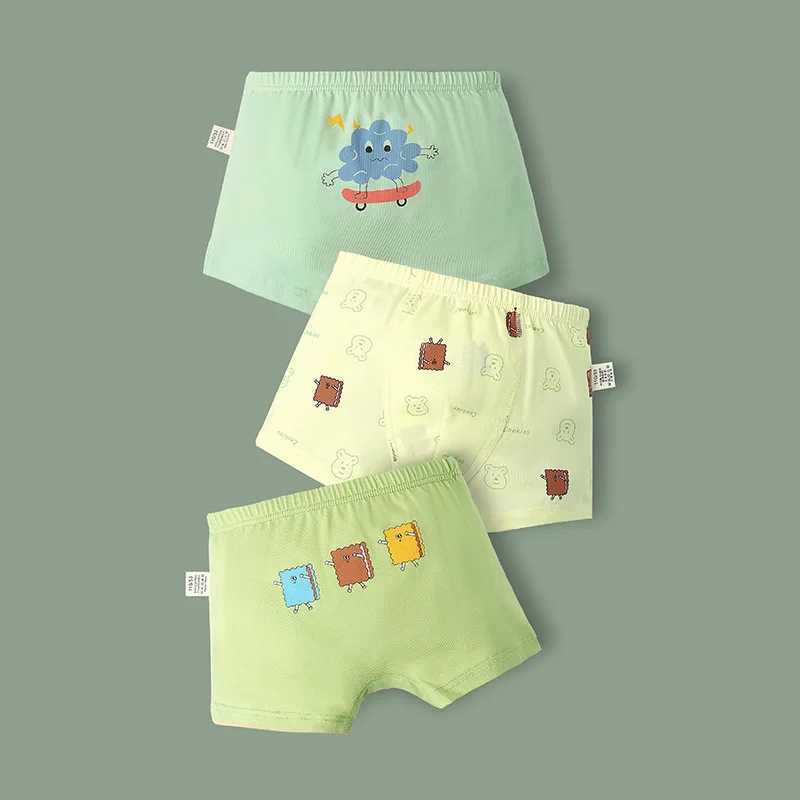 Big boys boxer underwear Childrens striped underwear Little boys shark growing shorts Big boys cotton pantsW240715