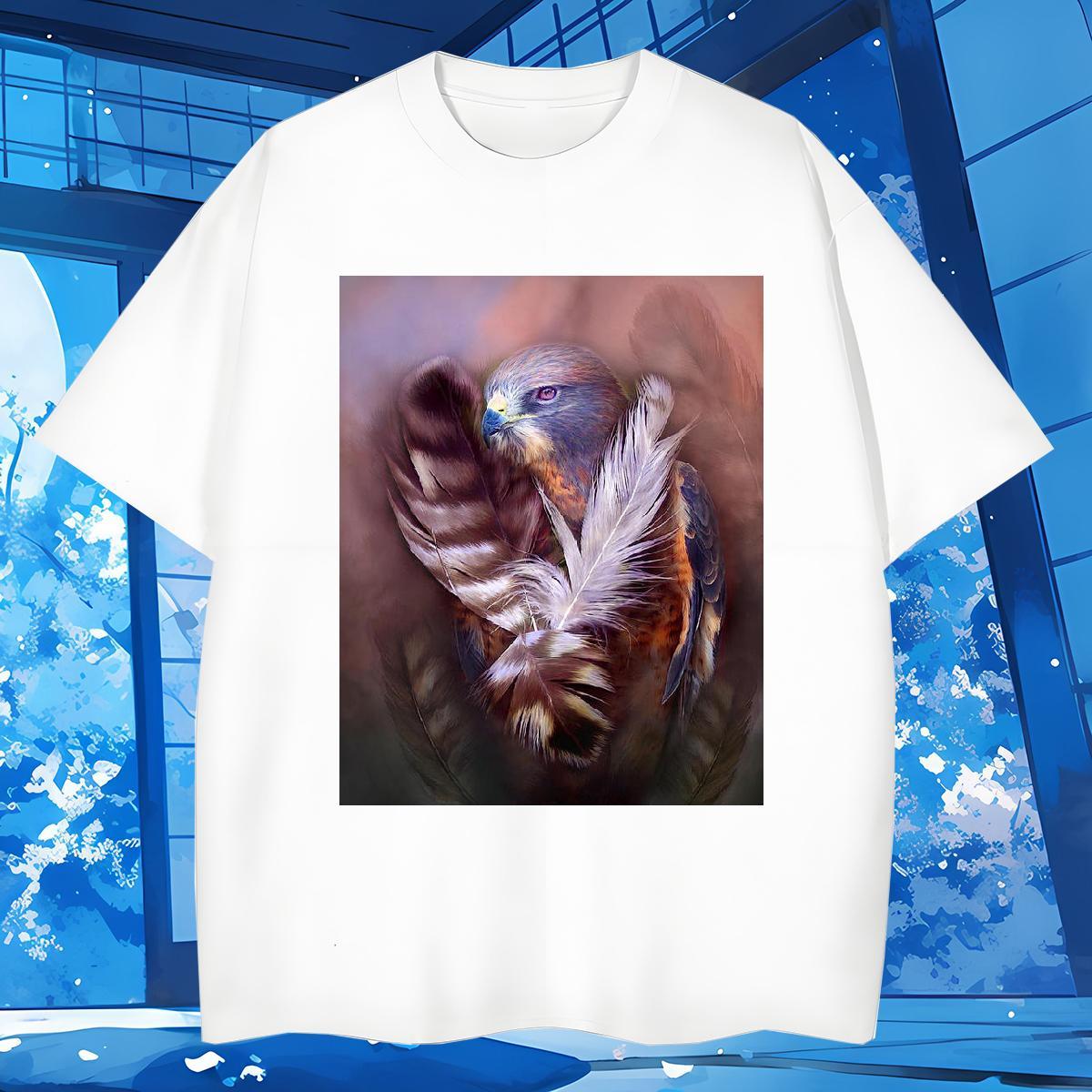 Classic T shirt 230g 100% Cotton eagle Street Tops Breathable Short Sleeve Popular Tshirts Skull