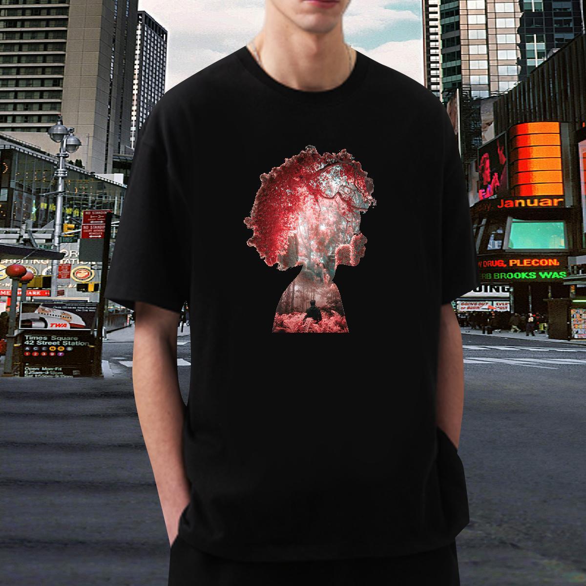 Mens T Shirts 100% Cotton 230g painting Anime Printing Street Breathable Short Sleeve Skull Tshirts Custom Wholesale Clothings