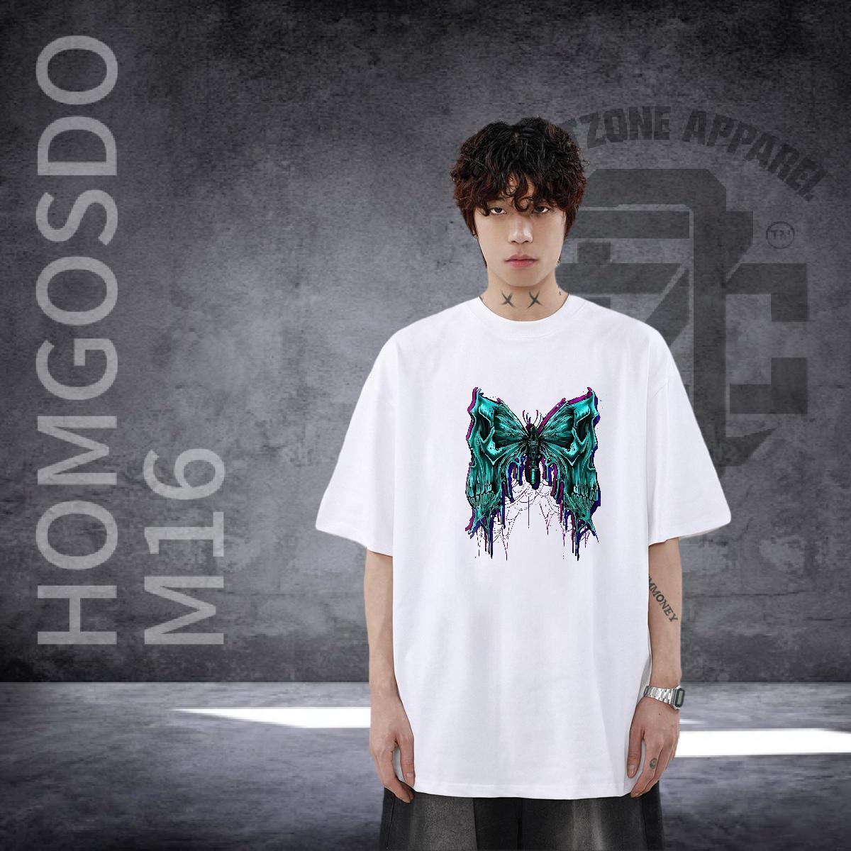 Brand T-Shirts 230g Cotton halloween Hip Hop Tops Shirt Short Sleeve Soft Unisex Couples T Shirts Custom Printed