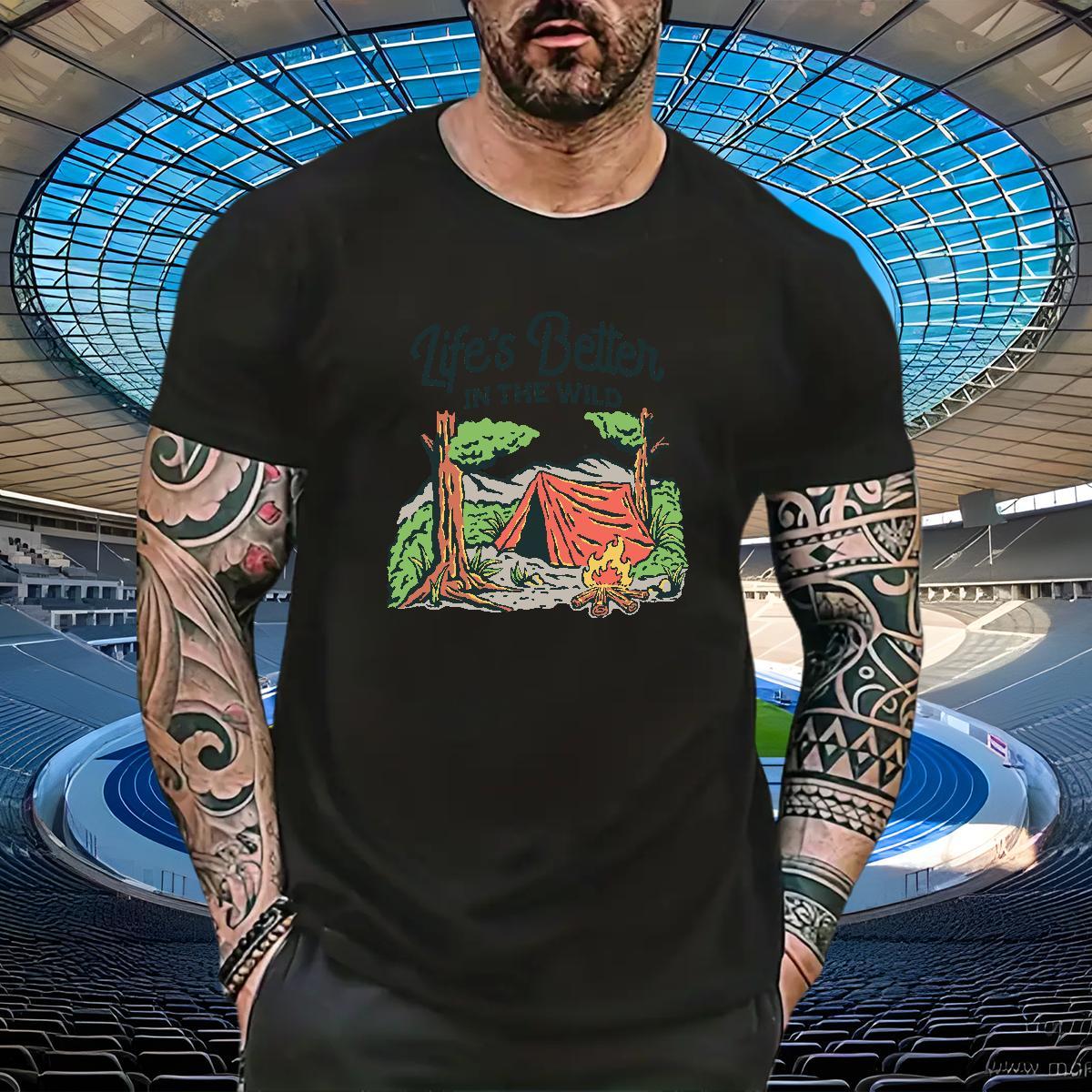 Free Shipping Men Tops Tees 230g 100% Cotton Spring Summer tree Custom Print Oversized Round Neck Short Sleeve Fashion T-Shirts for Men Polos