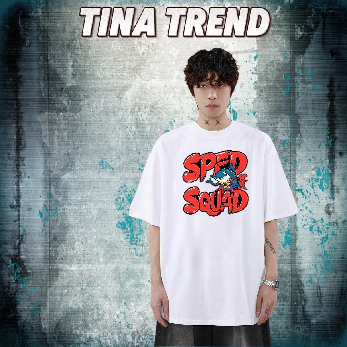 Casual New T Shirts Men 230g Cotton shark Street wear Hip Hop Clothings Short Sleeve Soft TOP Quality Mens Tshirts Black Oversized