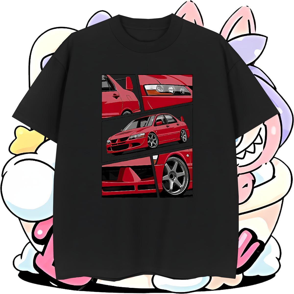 Popular Men Tees 230g 100% Cotton Beach car Oversized 3XL 4XL Pure Cotton 2024 New T-Shirts for Men Tops Tees