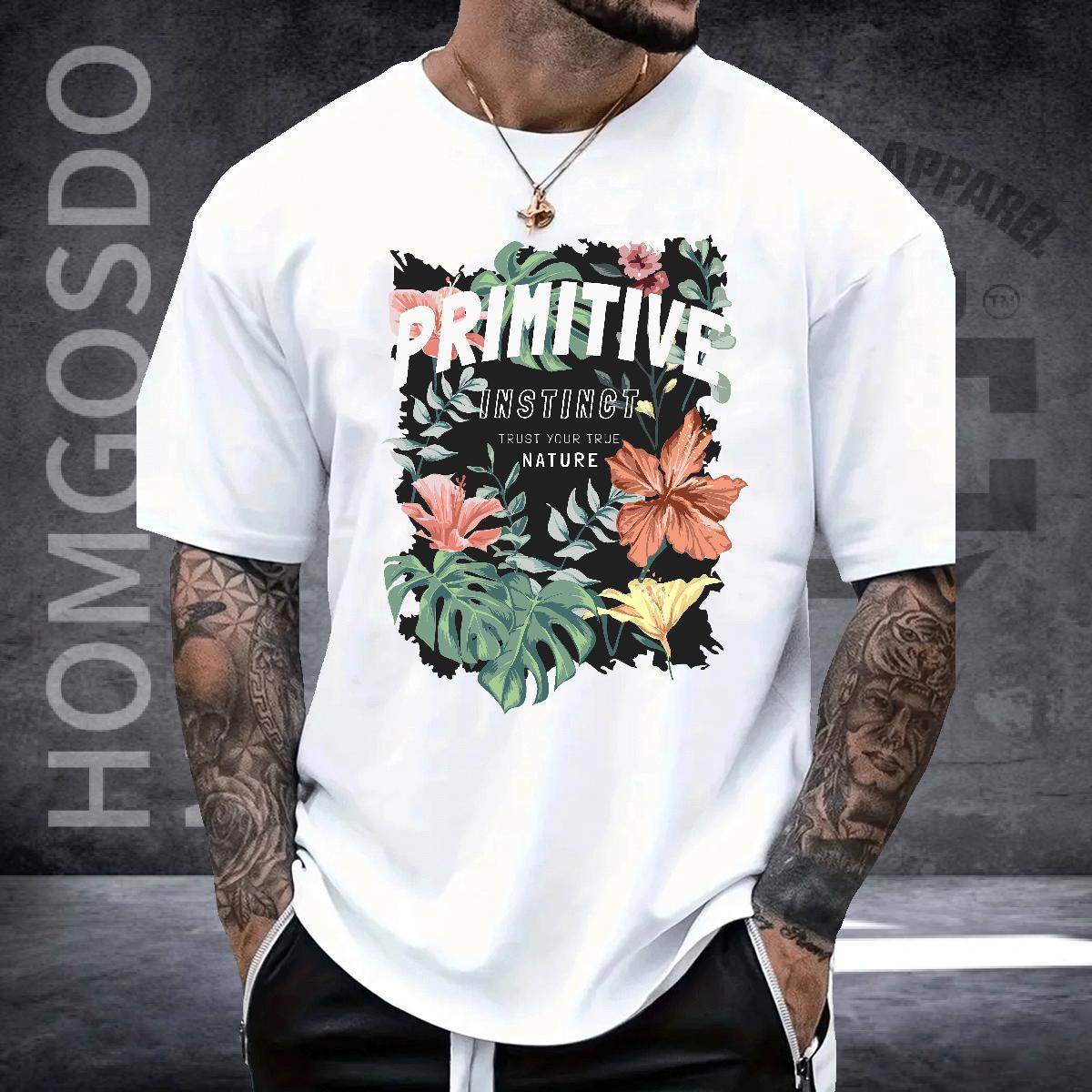 Designer Fashion T Shirts Men 230g Pure Cotton flower Street Wear Clothings O-Neck Short Sleeve Brand Mens Tshirts DIY Anime