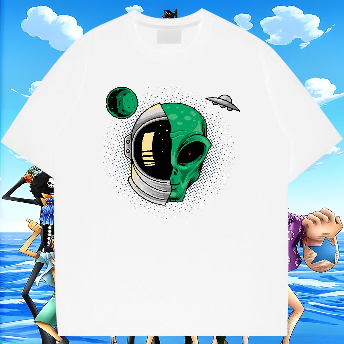 TOP Quality Men Tshirts 100% Cotton 230g Casual Daily Wear ET Custom Cartoon O-Neck Short Sleeve Wholesale T-Shirts Clothes