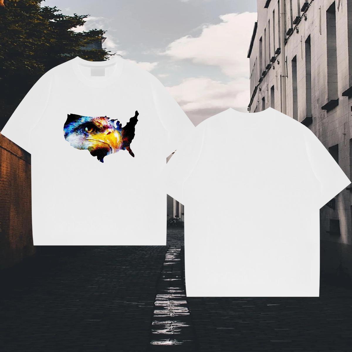 TOP Quality Tshirt for Man Woman 100% Cotton 230g Daily Outfit eagle Custom Printing O-Neck Short Sleeve Designer Fashion T Shirts Men Tshirts