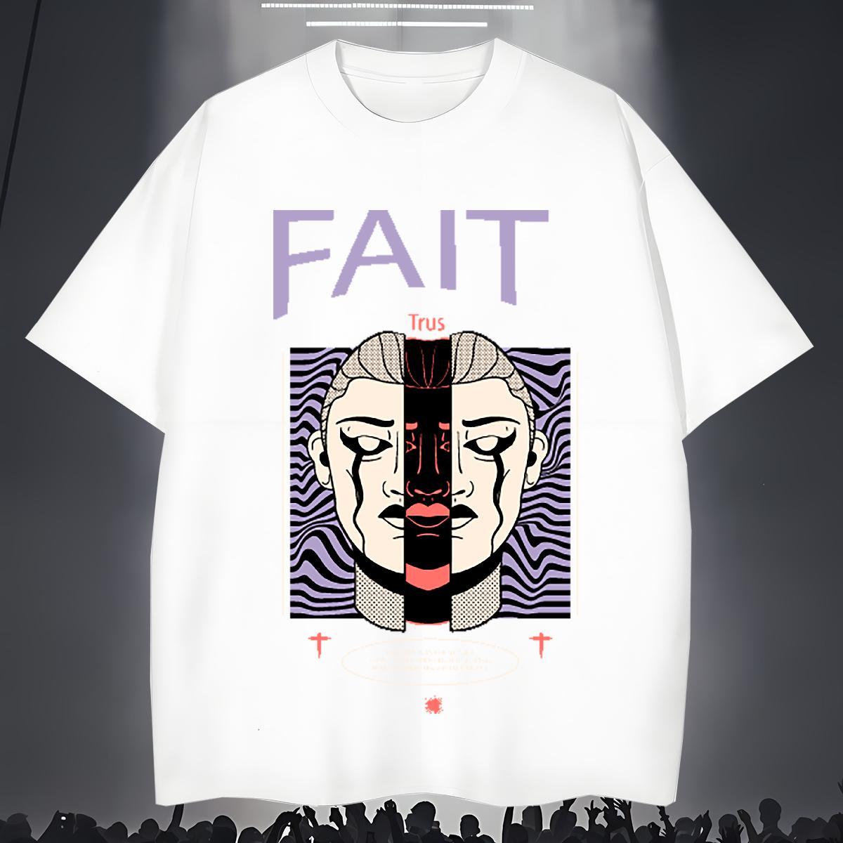 T Shirts Men 100% Cotton 230g icon High Street Hip Hop Round Neck Short Sleeve Black Oversized Couples T Shirts New Designer Clothes