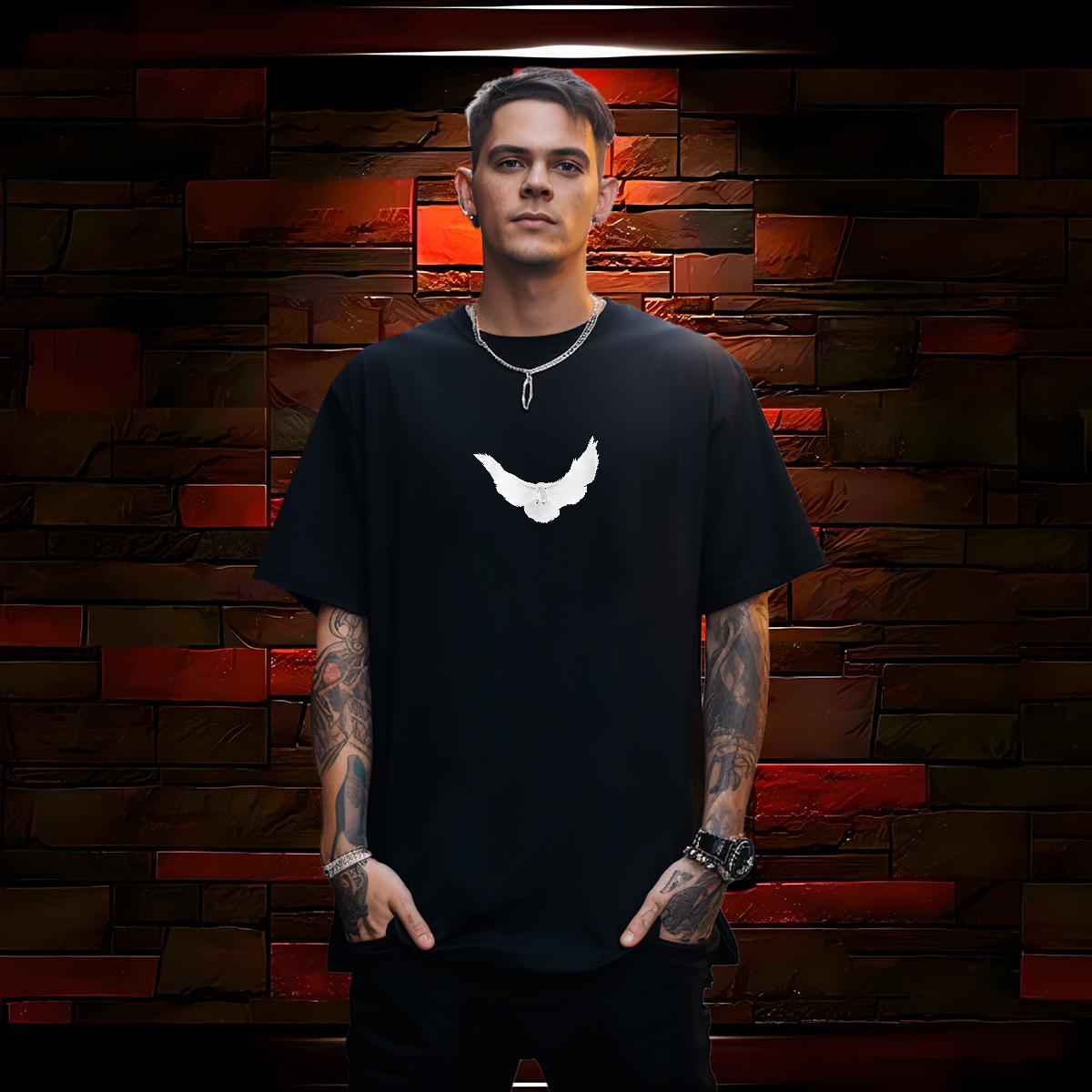 T-Shirts 230g 100% Cotton eagle Daily Outfit Short Sleeve O-Neck Custom Print Plus Size Men Tees Fashion New Brand Top Tees