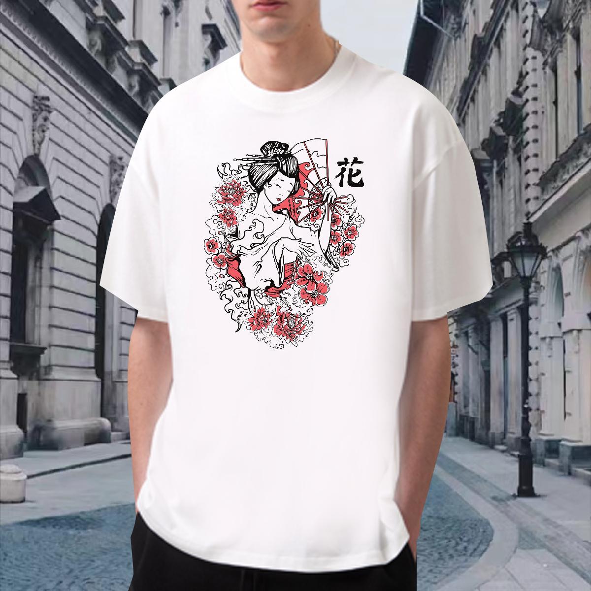 Mens T Shirts 230g Pure Cotton portrait Sport Short Sleeve Soft Plus Size Custom Men Clothes T-Shirt Designer High Quality Tshirts