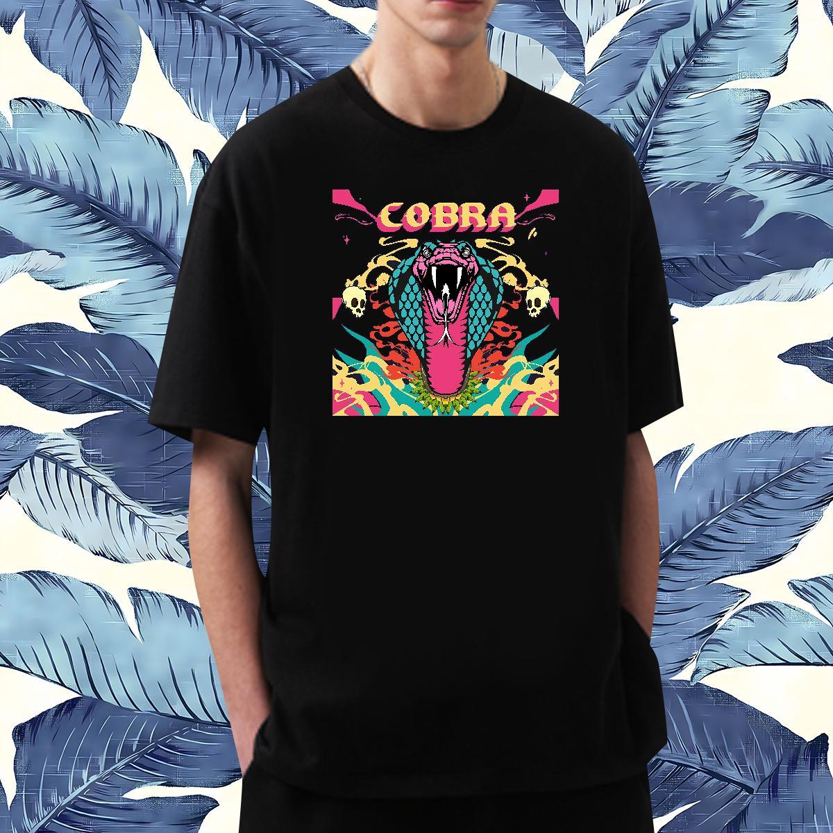 New Arrival Mens T Shirts 230g Cotton snake Summer Casual Polos Breathable Short Sleeve Wholesale Men Tops Tees Anime Print