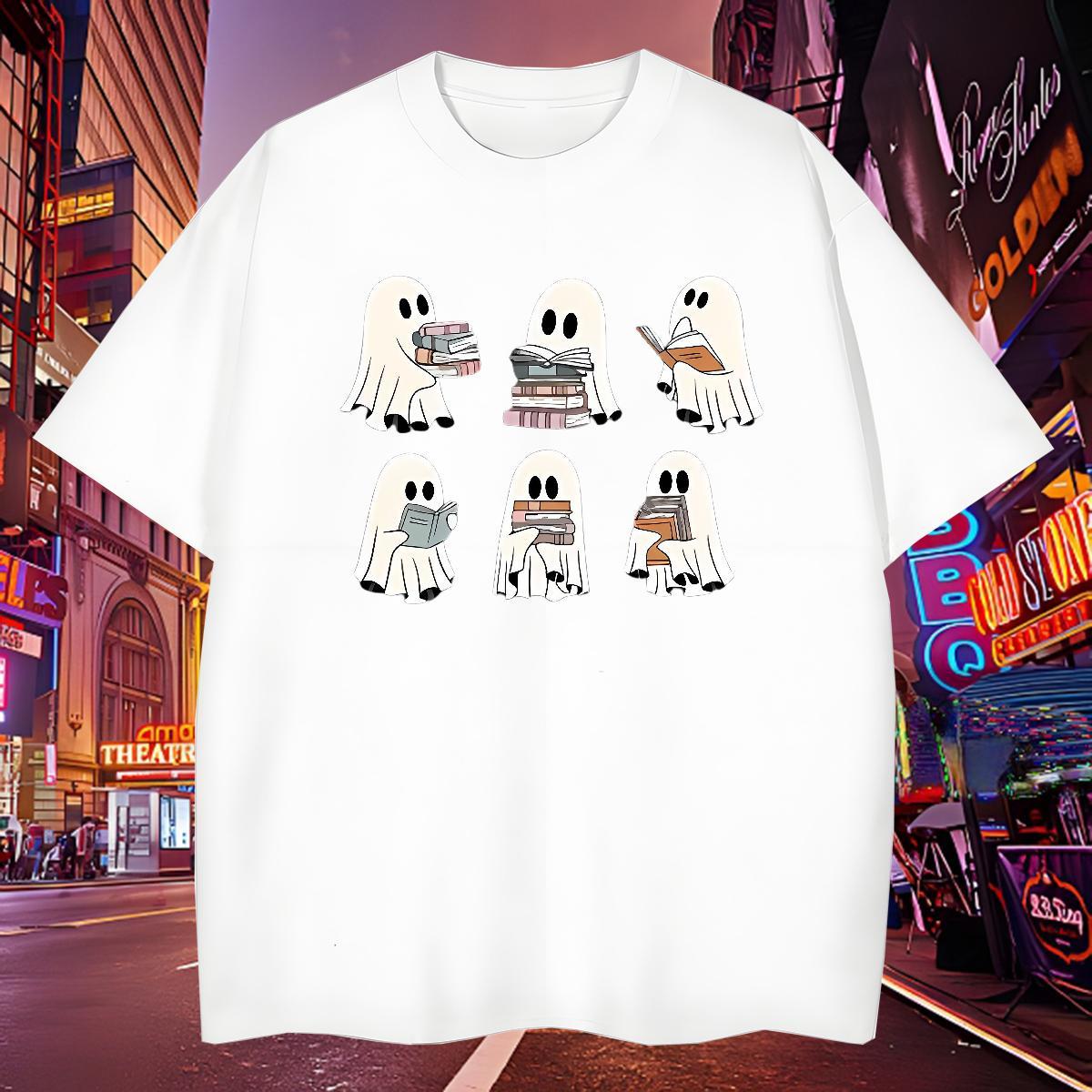 Popular Couples T Shirts 100% Cotton 230g halloween Men T Shirts Street Casual Breathable Short Sleeve DIY Printed Customized Tops