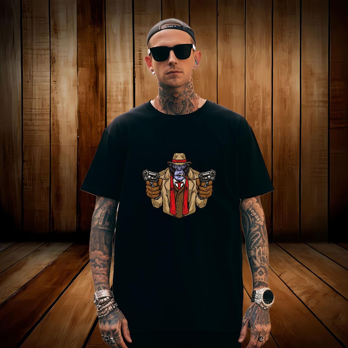 Men T Shirts 100% Cotton 230g Outdoor Short Sleeve Soft DIY Printed Men Tees New Arrival Cool Design Wear