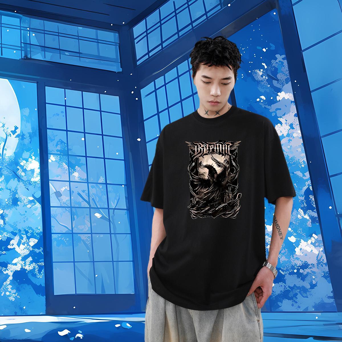 New Arrival T-Shirts for Men 230g Cotton eagle Street Wear Tops Tees Breathable Short Sleeve Brand Couples T Shirts Cartoon Print