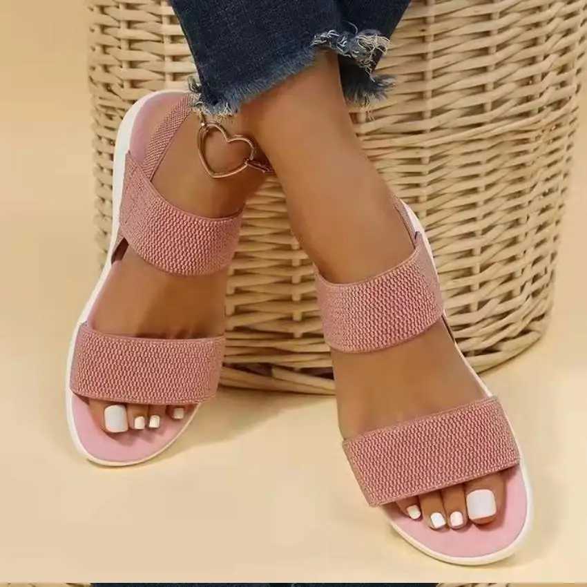 High Quality New Womens Wedge Heel Platform Cozy Sandals Ladies Outdoor Beach Sandals Elastic Band Designer Shoes Sandals Women Summer T241227