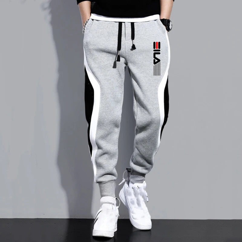Autumn Mens Pants Loose Jogger Pocket Casual Sports Fashion Male Trousers Streetwear Clothes 240806