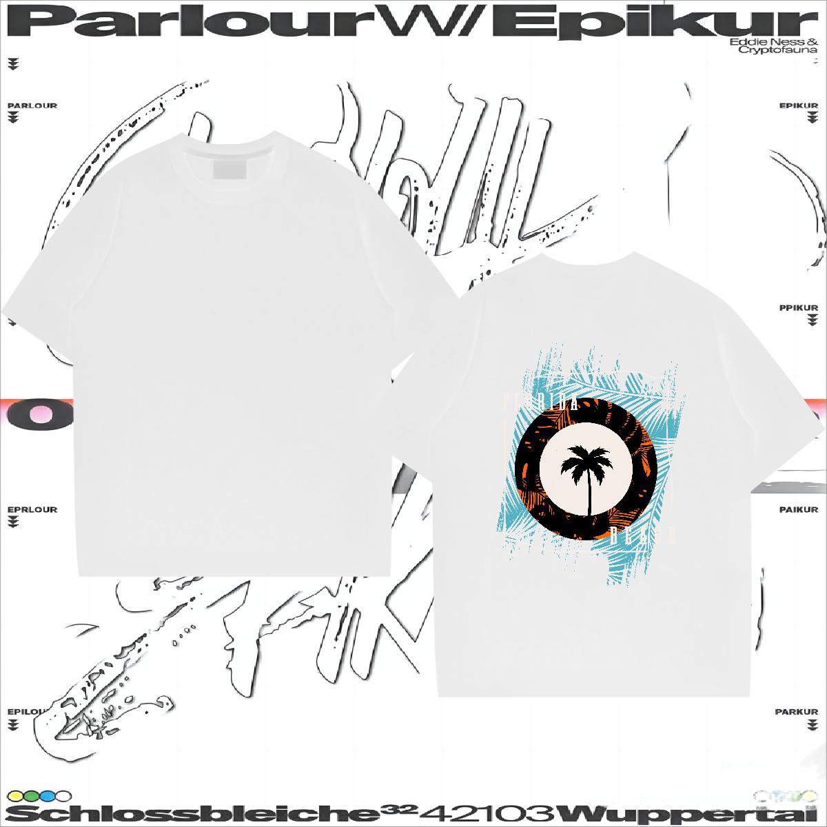 Factory Direct T-Shirts 230g 100% Cotton tree Hip Hop Street Tee Shirt O-Neck Short Sleeve Cool Design Men Clothes T-Shirt DIY Printed