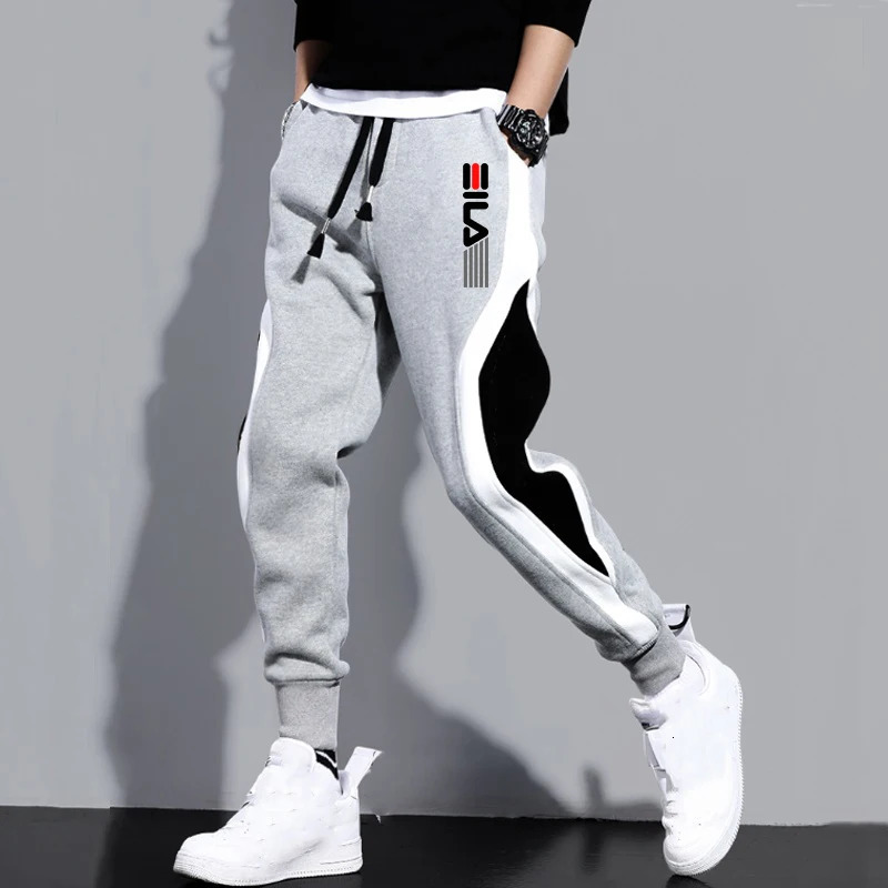 Autumn Mens Pants Loose Jogger Pocket Casual Sports Fashion Male Trousers Streetwear Clothes 240806