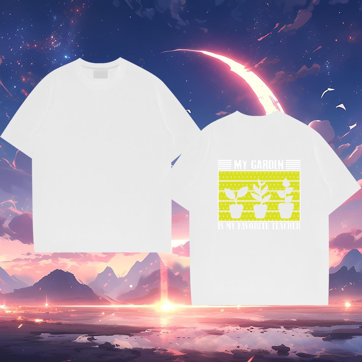 Casual New Man T Shirts 230g Pure Cotton tree Street Casual Tops Tees Short Sleeve Soft Unisex Couples T Shirts Custom Print Plus Size