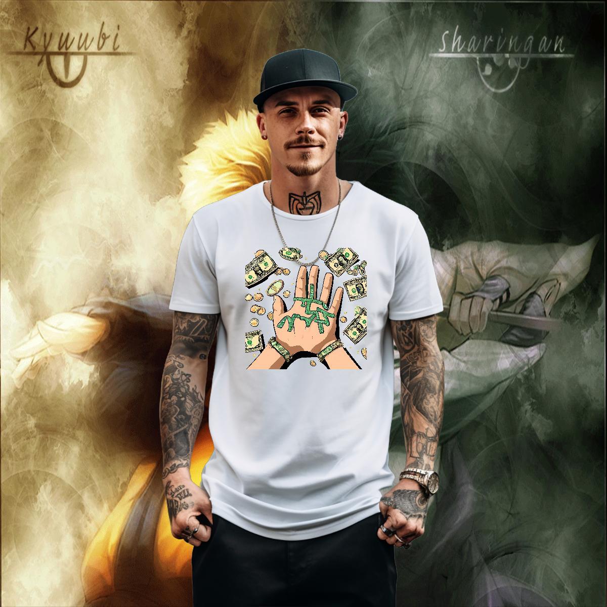 Cool Design Tshirts 230g Cotton Casual Beach dollar Custom Cartoon Crew Neck Fashion Mens T Shirts Wear