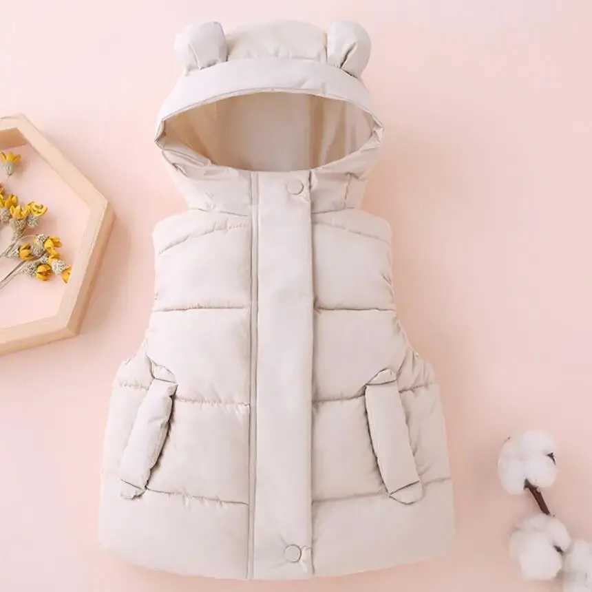 Womens vest childrens sleeveless jacket baby fashion earmuffs mens vest womens toddler clothing jacketW240724