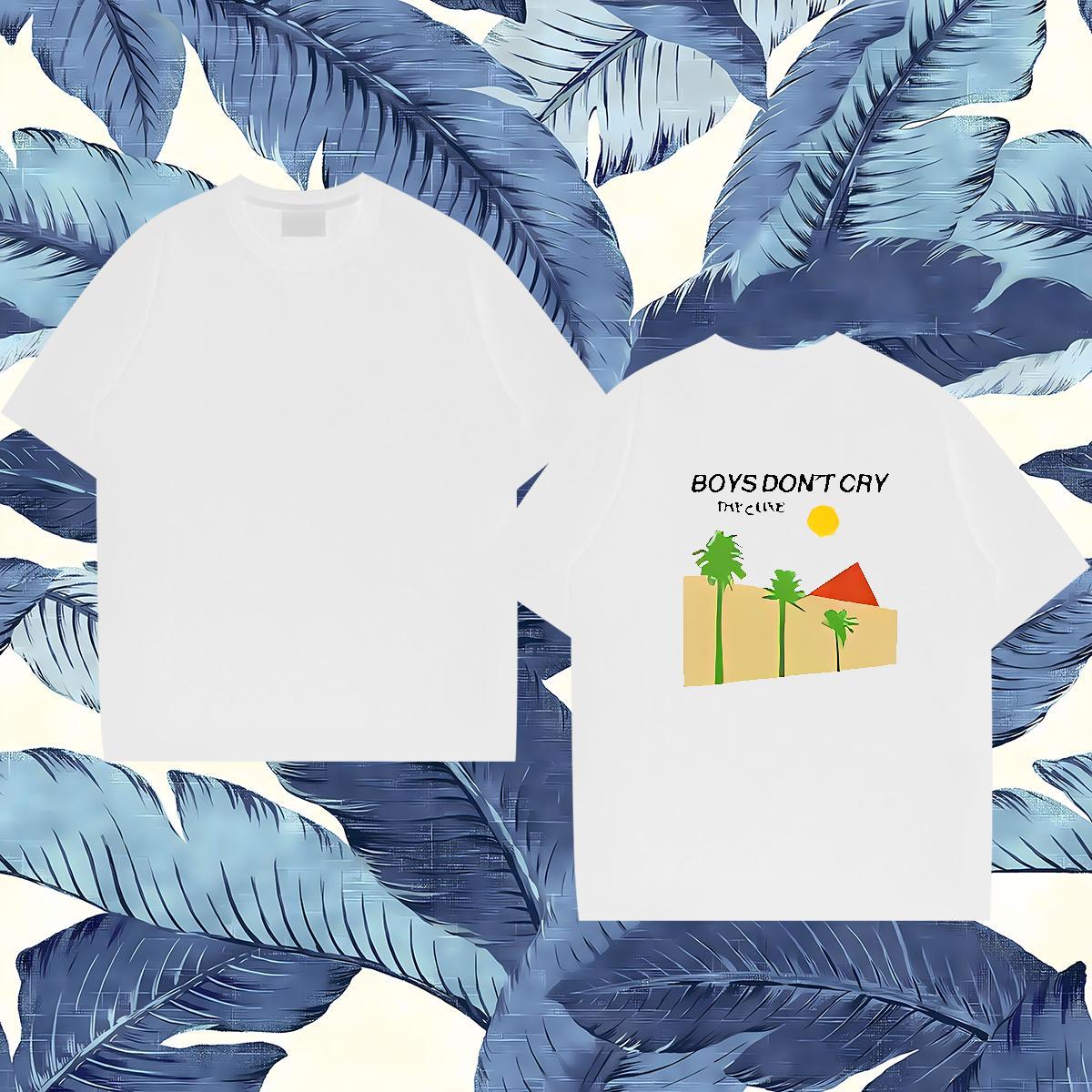 New Arrival T-Shirts 230g 100% Cotton tree Street Wear Tees Round Neck Short Sleeve Cool Men Tops Tees DIY Anime