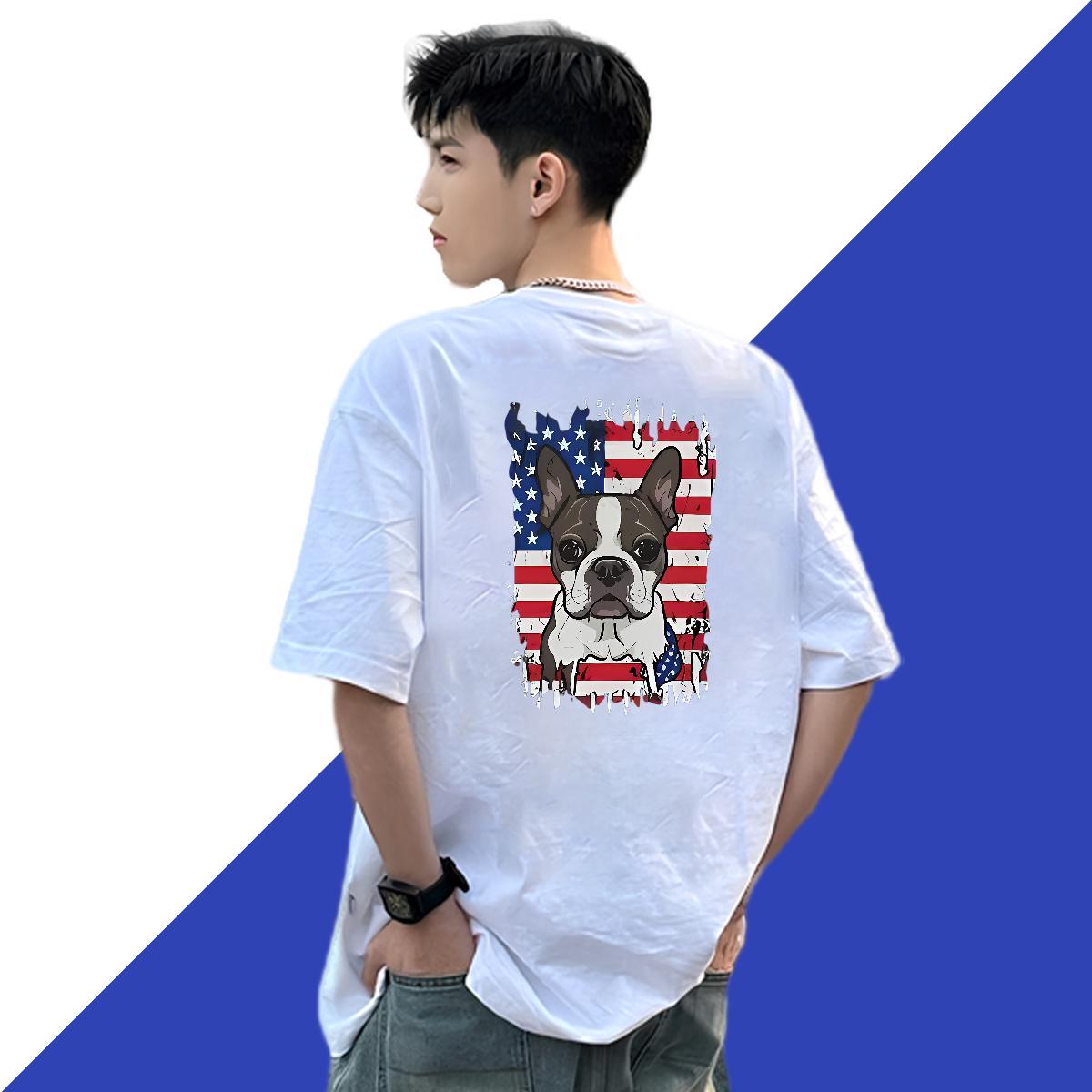 New Arrival T-Shirts for Men 230g Cotton Sports Casual Tees Breathable Crew Neck Popular Mens Tshirts Custom Anime