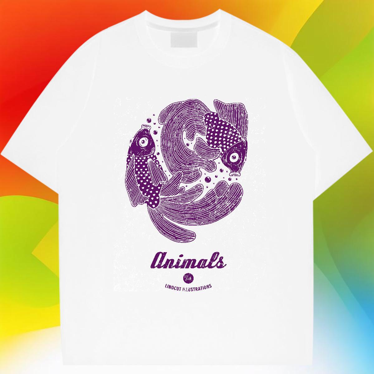 Classic Men Tees 100% Cotton 230g High Street Hip Hop Cartoon Print Breathable Short Sleeve Factory Direct T-Shirts for Men Tees Shirts