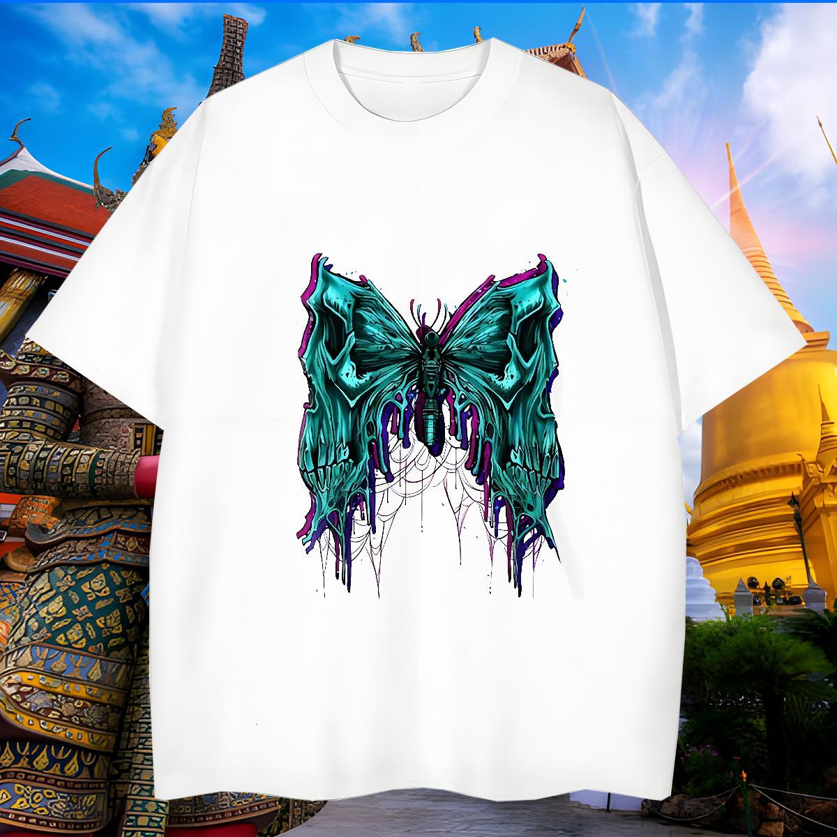 Cool Men Tshirts 100% Cotton 230g halloween Men T Shirts Anime Printing Street Breathable Plus Size Custom Classic Casual Tees