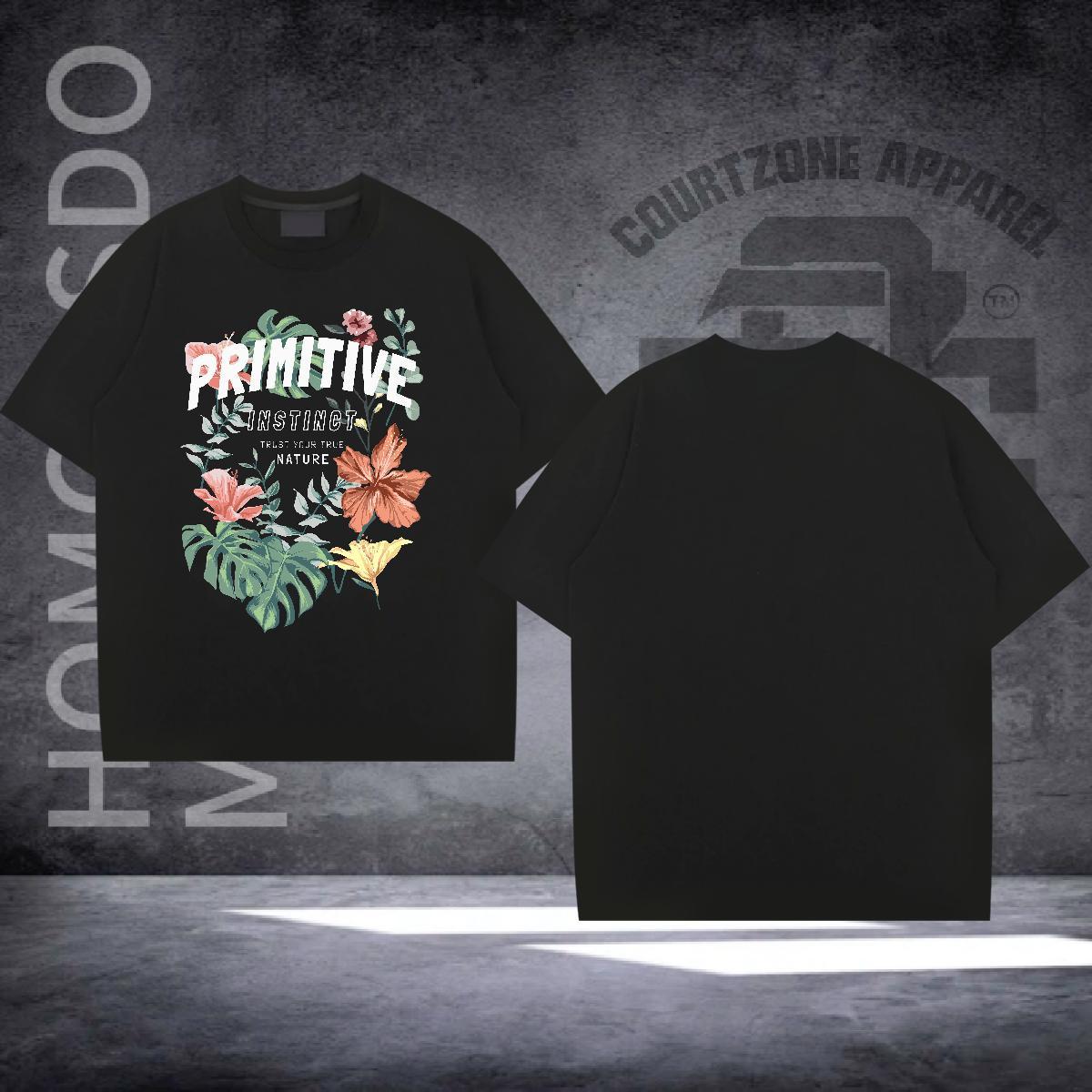Designer Fashion T Shirts Men 230g Pure Cotton flower Street Wear Clothings O-Neck Short Sleeve Brand Mens Tshirts DIY Anime