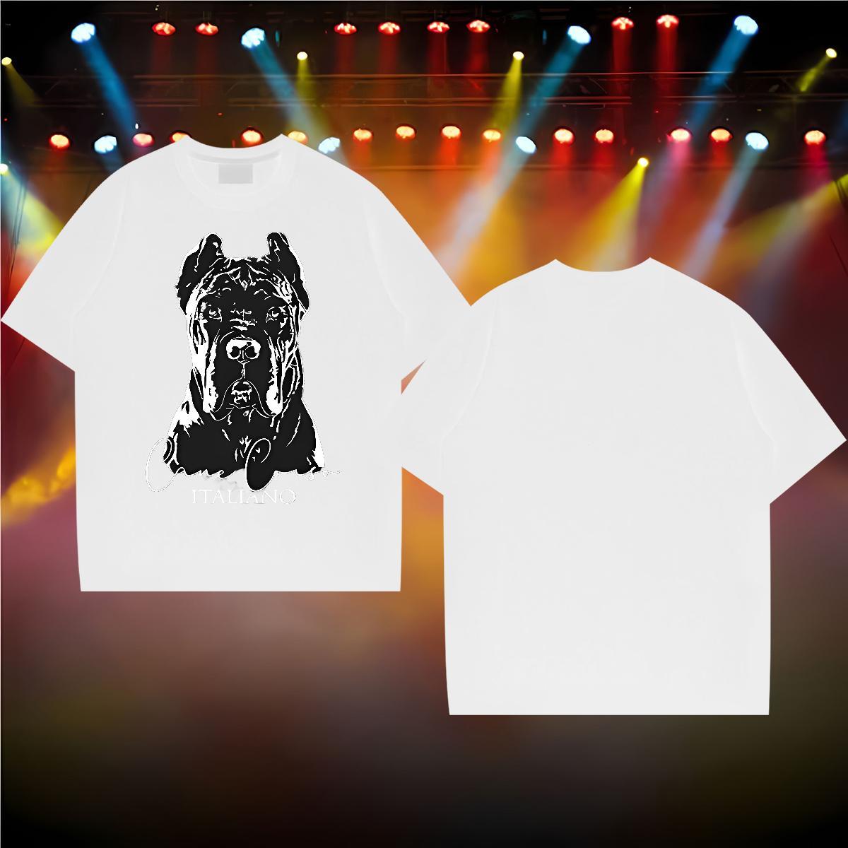 DIY Customized T Shirt For Man 230g Cotton dog Spring Summer Polos Short Sleeve Soft Brand Men Tees Oversized 4XL