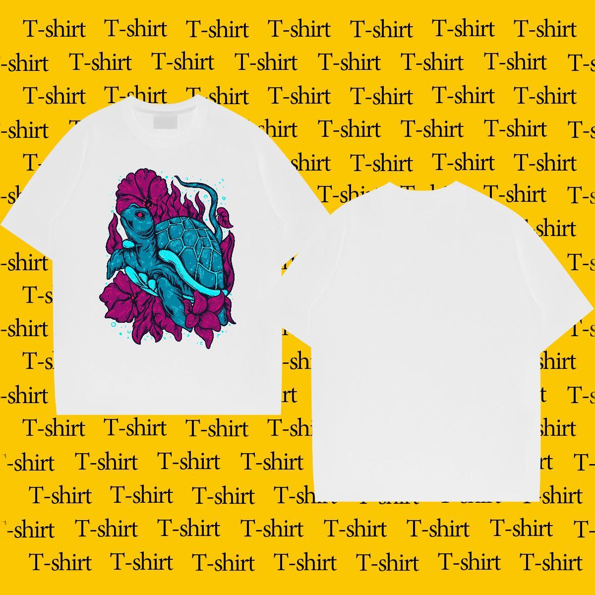 Fashion Designer T-Shirts for Men 230g Pure Cotton Street wear Hip Hop Tee Shirt Breathable Soft Wholesale Men Tshirts Skull