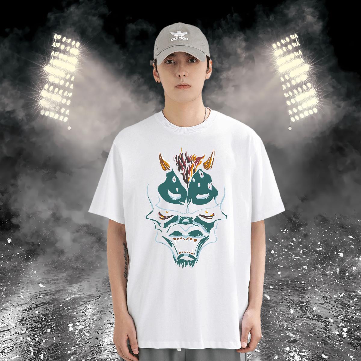 Mens T Shirts 230g Pure Cotton icon Hip Hop Street Short Sleeve O-Neck Anime Print Mens Tshirts New Arrival Comfortable Clothings