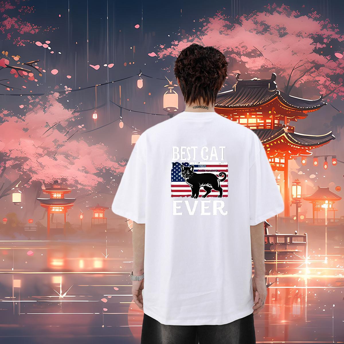Brand Men T Shirts 230g Cotton Anime Printing Street Clothes Breathable Soft Classic Mens Tshirts Graphic