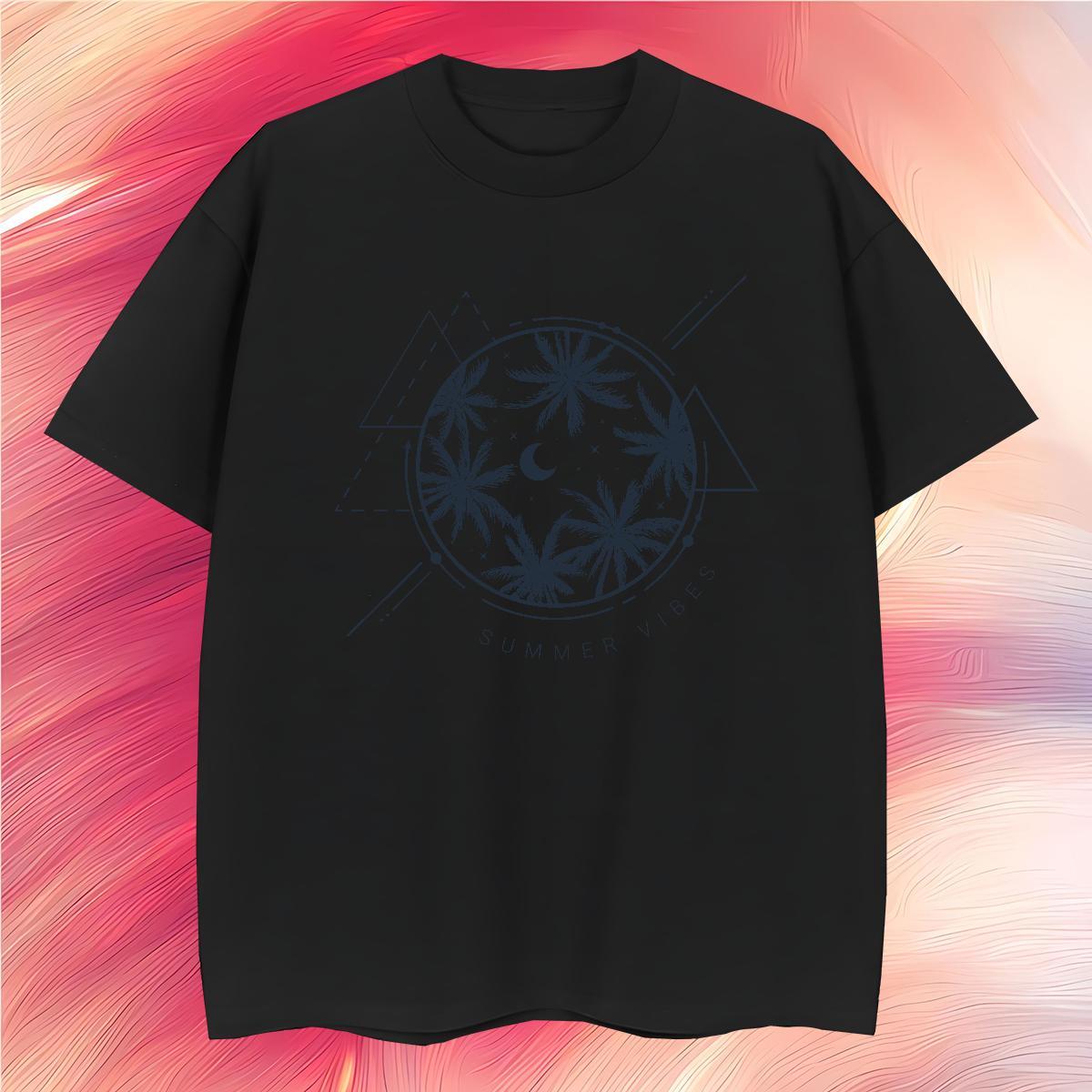 Man T Shirts 230g 100% Cotton tree Home Outdoor Crew Neck Cartoon Printing L-4XL Men Clothes T-Shirt Free Shipping Cool Top Tees