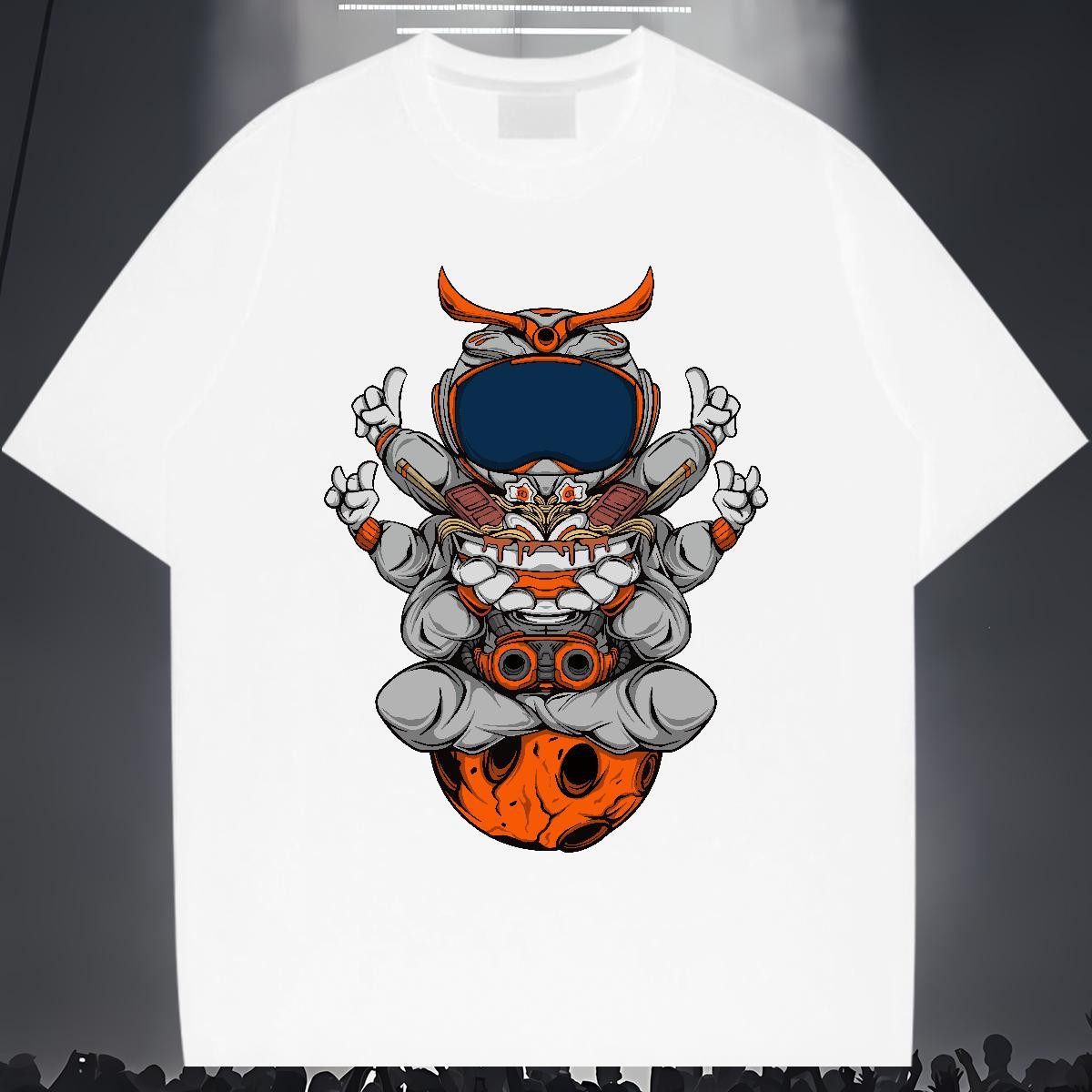 T-Shirts 230g Cotton universe Anime Printing Street Breathable Plus Size Cartoon Men Tees Brand Popular Tops