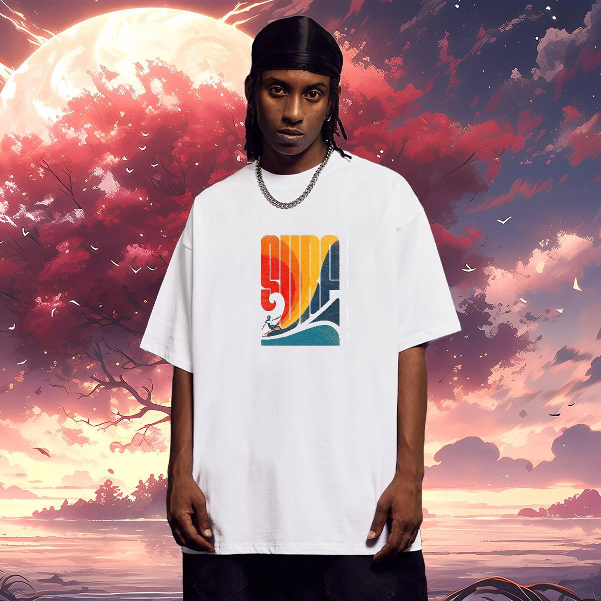 T Shirt For Man 230g Cotton painting Street wear Hip Hop Pure Cotton Custom Printing Tshirts New Arrival Popular Tees