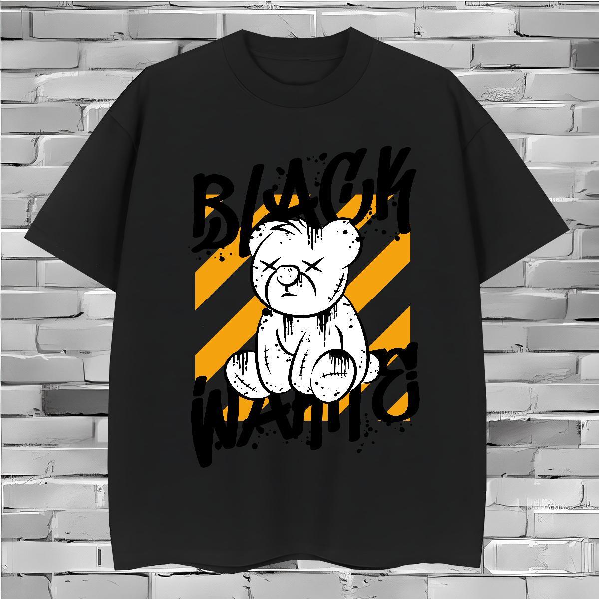 Man T Shirts 230g Pure Cotton bear Street Wear Breathable Short Sleeve Oversized Men Tops Tees Casual New Cool Design Top Tees