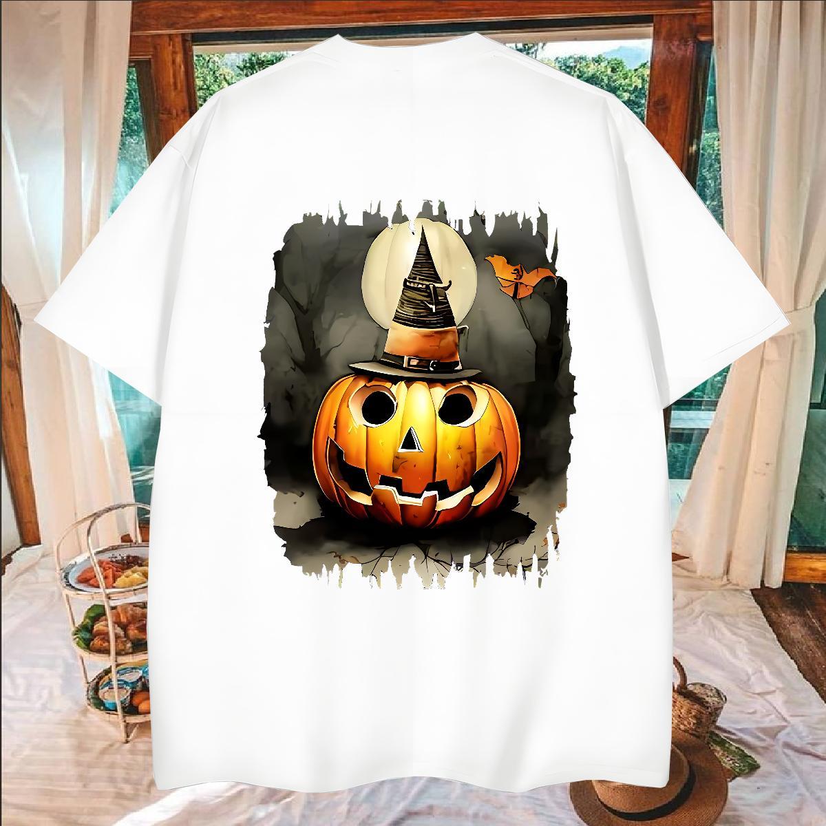 Designer Fashion T Shirt For Man 230g 100% Cotton pumpkin Street Casual Tees Breathable Crew Neck Free Shipping Men Tshirts Customized Print