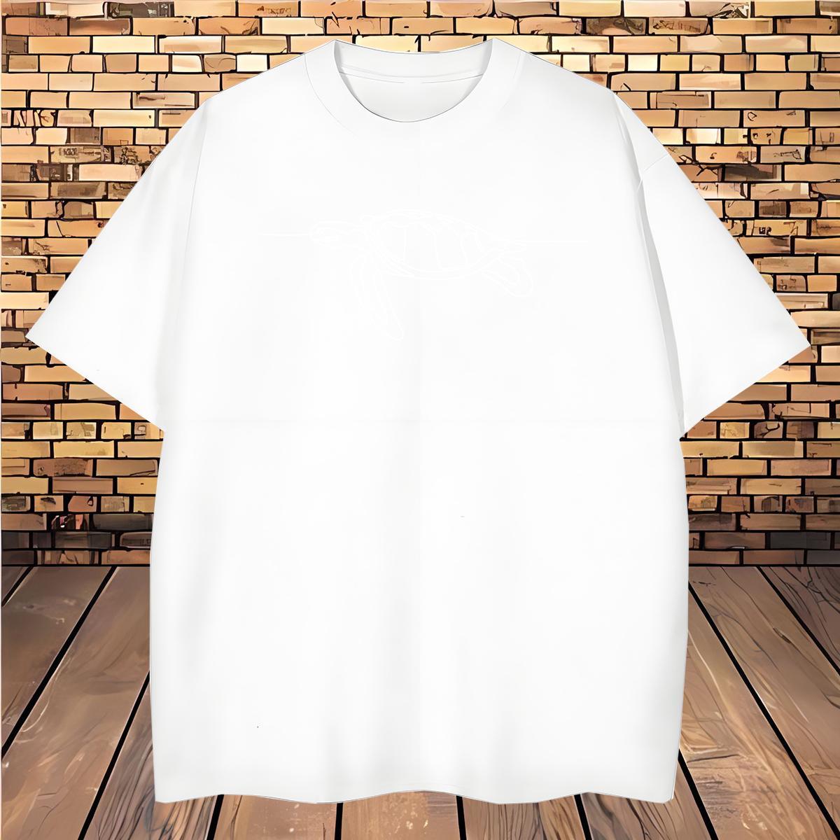 T-Shirts 230g 100% Cotton tortoise Street Wear Short Sleeve O-Neck Oversized Men Tops Tees DIY Comfortable Top Tees