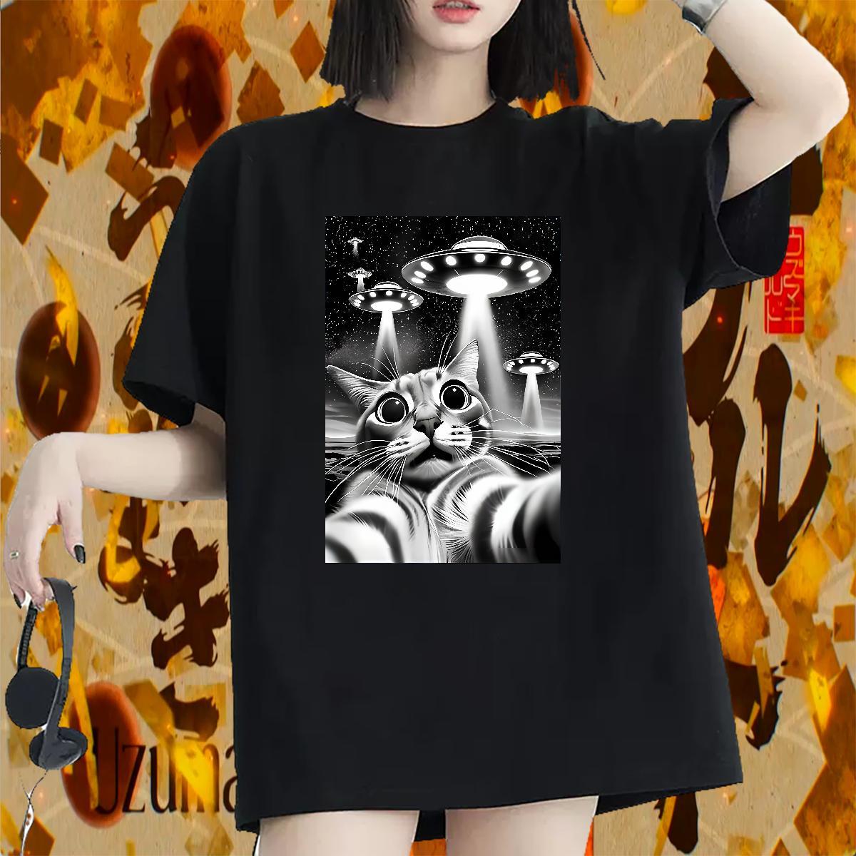 Brand T shirt O-Neck Short Sleeve Woman Tshirt Anime funny Street Casual 230g Cotton DIY Tshirts