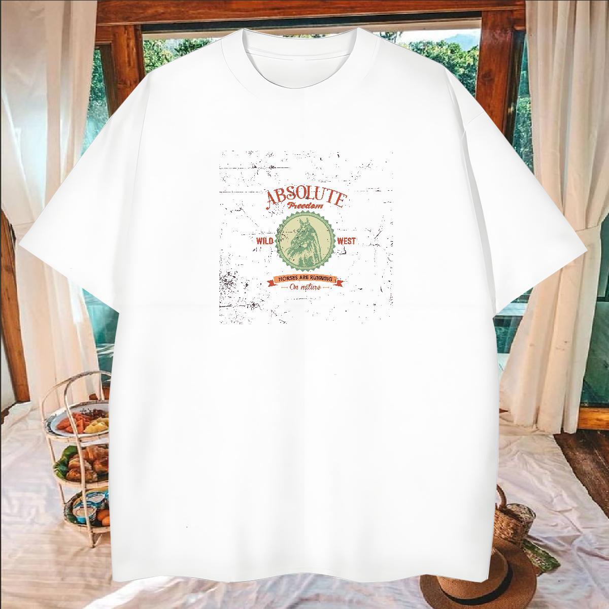 2024 New T Shirt For Man 230g Cotton dog Street Casual Tees Short Sleeve O-Neck Classic Tshirts Plus Size Custom