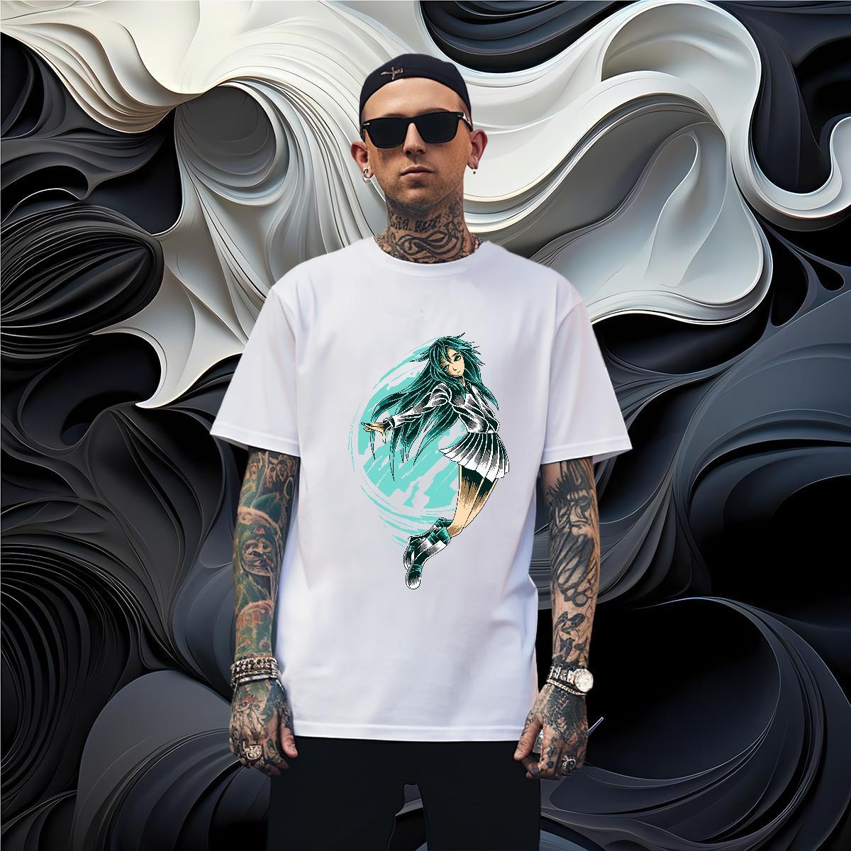 T-Shirts for Men 230g 100% Cotton portrait Sports Casual Short Sleeve Soft Custom Cartoon Couples T Shirts Factory Direct Loose Clothings