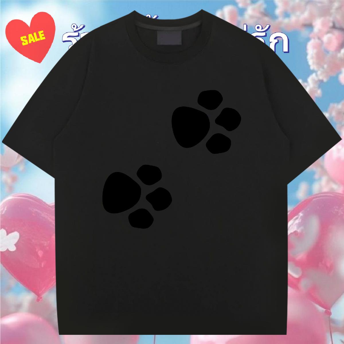 Designer Fashion Men T Shirts 230g Cotton dog's paw Summer Casual Wear Round Neck Short Sleeve Popular Tshirt for Man Woman Custom Print Oversize