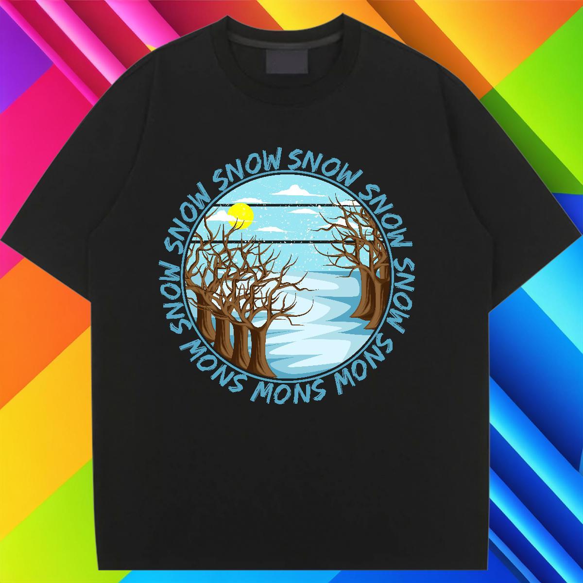 Loose fit T-Shirts Breathable Short Sleeve Women Tshirts Custom Printed sea Casual Daily Wear 230g Pure Cotton 2024 Designer Tops Tees